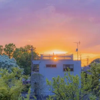 ins日落背景图夕阳很美你也是