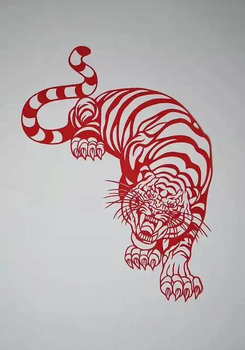 老虎剪纸图案大全图片欣赏 手工剪纸图片大全简单-蒲城教育文学网