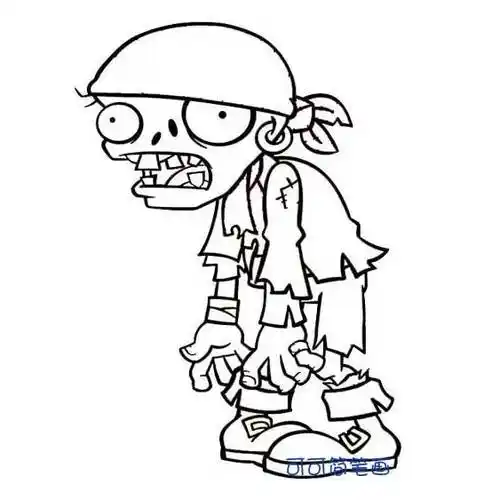 士兵僵尸简笔画 骑士僵尸简笔画