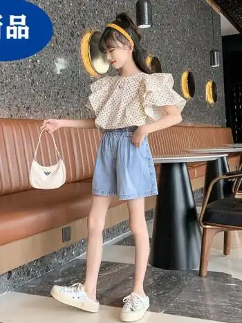 史努比女孩子衣服夏季中童女装11岁小孩子套装夏天9一12岁中大童小