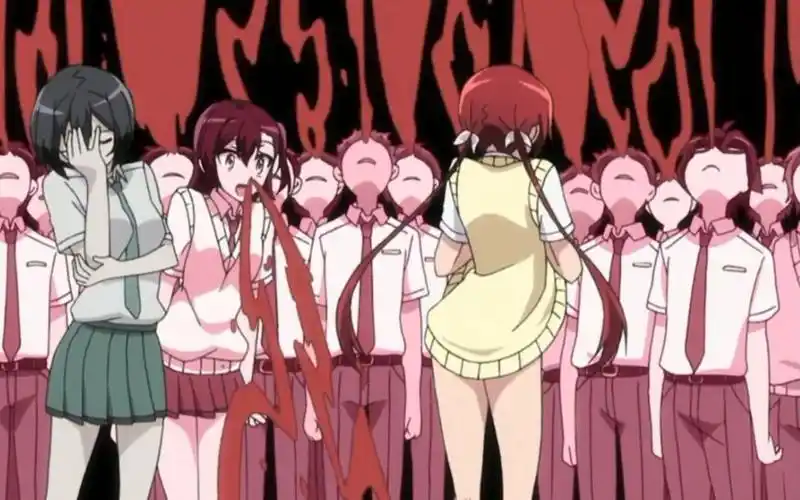 动漫中妹子掀裙子给你看胖次的名场面