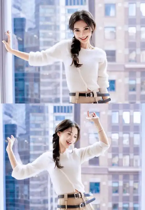 杨颖美式甜心##angelababy笑得好开心