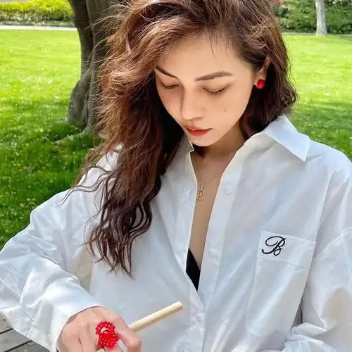 jennie同款beginning字母刺绣衬衫女宽松显瘦休闲辣妹外套上衣潮