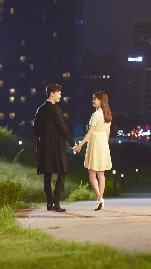 男女主角剧照手机壁纸下载 w两个世界,爱情,李钟锁,韩孝周,韩剧