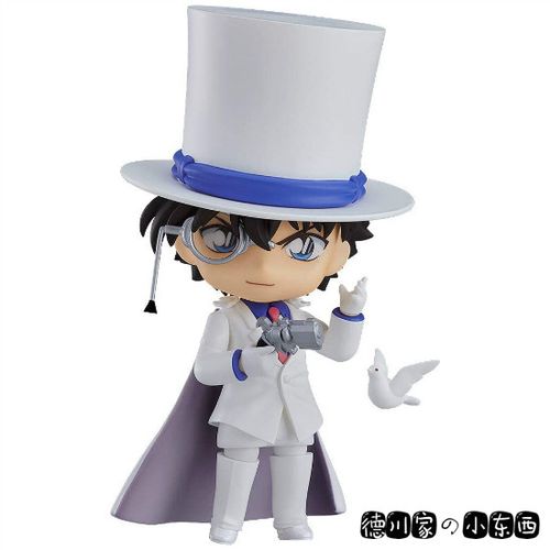 日本代购 名侦探柯蓝 怪盗基德 10cm q版 可爱 活动 娃娃 手办