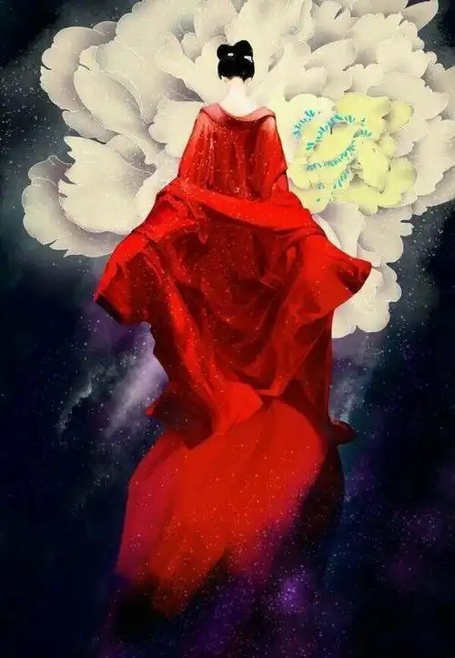 有没有古风红衣背影壁纸? - 知乎