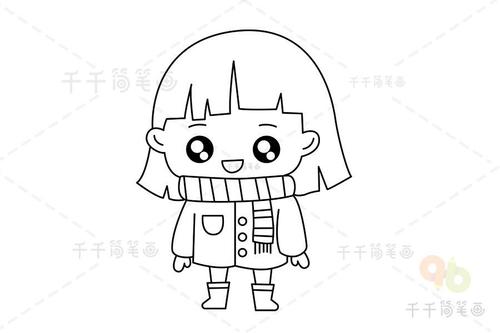 简单又可爱的小女孩简笔画教程