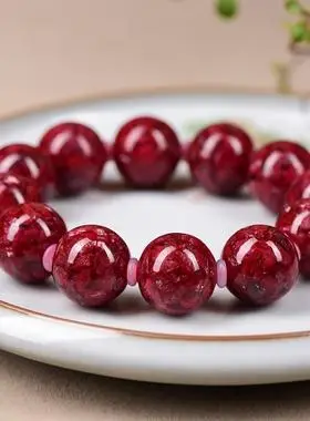 砂手串高含量朱砂高透特级手链民族风手链世事福原矿真朱砂淘宝店江苏