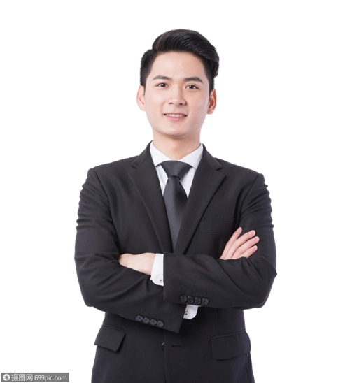 自信的商务男性形象图片