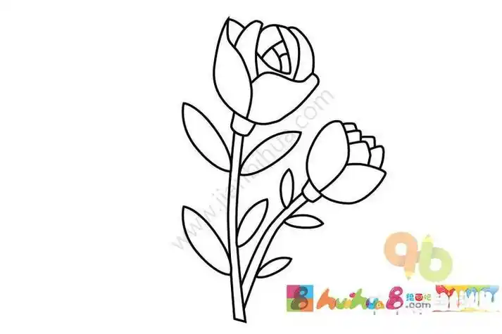月光花简笔画怎么画月季花简笔画图片教程小班花朵简笔画闫皋幼儿园