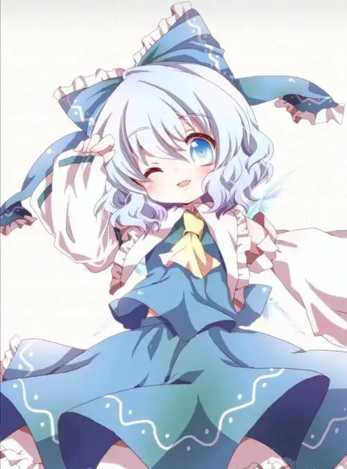 出单蓝发蓝瞳狐耳女漫