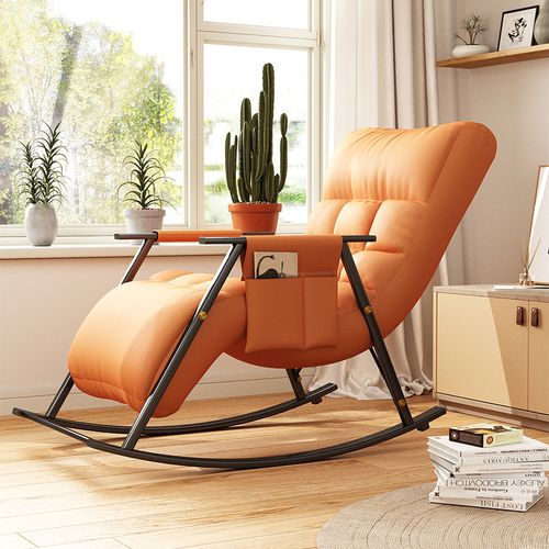 折叠躺椅可躺可睡两用午休懒人沙发家用摇摇椅大人阳台休闲科技布