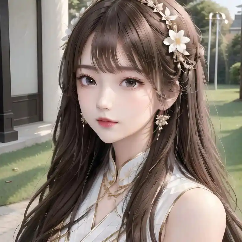 女生头像9499夏日长发碎花.#我又来送图啦 #优质头像 # - 抖音