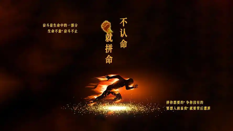 不认命就拼命 4k 励志壁纸是一款电脑壁纸,属于