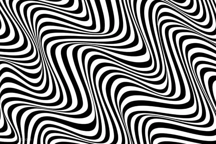 黑白波浪形的斑马条纹波矢量背景图素材