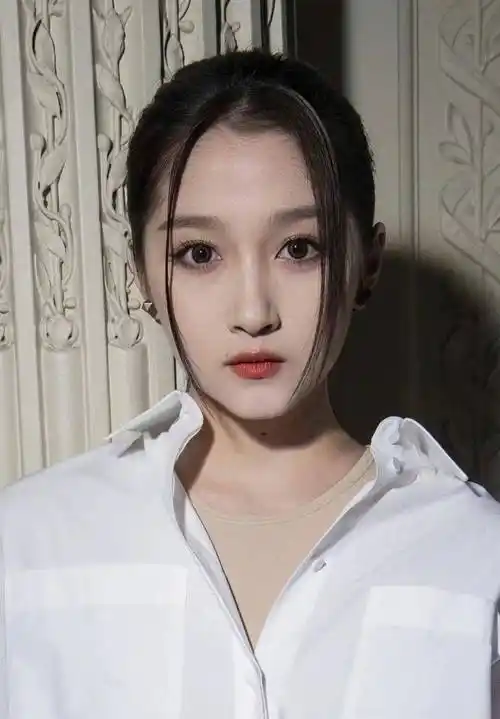 关晓彤巴黎时装周造型,白色连衣裙秀出大长腿,不过妆容有点破旧_照片