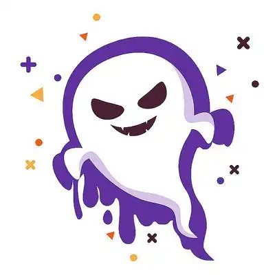 矢量卡通可爱万圣节幽灵素材