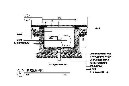 跌水水景施工设计图-图四