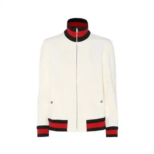 精品gucci古驰女士夹克棒球服现货白色xxs