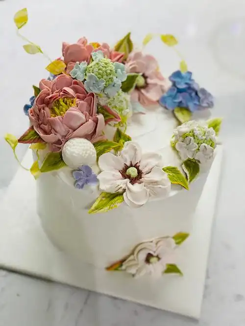 韩式花花蛋糕韩式裱花蛋糕