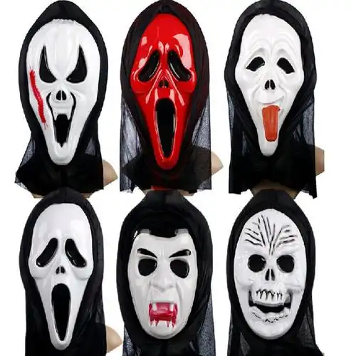 万圣节面具 鬼节整人道具 恐怖单片魔鬼面具 尖叫面具 骷髅面具
