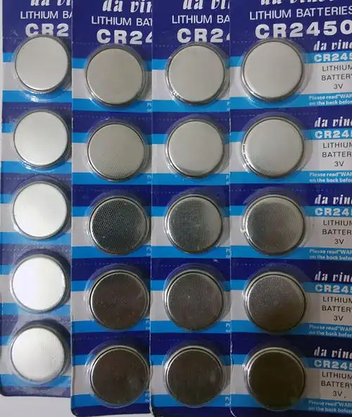 电池遥控银锌cr2450纽扣3v蓝牙汽车钥匙遥控器纽扣电池