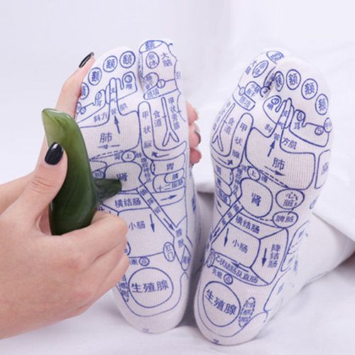 穴位图解袜脚底穴位按摩器足底按摩神器经络养生家用男女脚底按摩