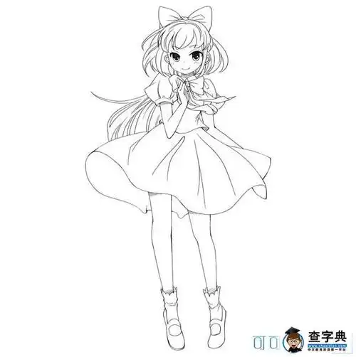 美少女的简笔画画法画法大全