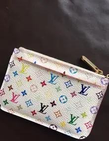 lv 路易威登 村上隆白三彩 零钱包/卡包