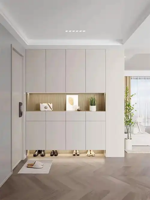 鞋柜 #鞋柜设计 #入户鞋柜 鞋柜这样设计绝对超大容量储藏 - 兑音