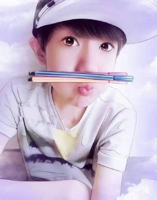 tfboys手绘版,王源萌翻天,易烊千玺雨中跳舞_王俊凯_眼镜_气质