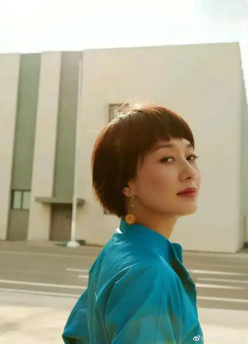 马伊琍冷棕色短发冬季穿搭(马伊琍新造型来袭)(3)