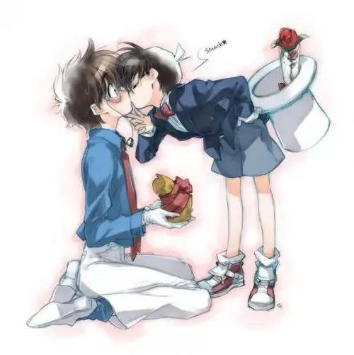 求柯南与怪盗2个人一起的高清壁纸,要帅气精美的,图中2个人最好都大点