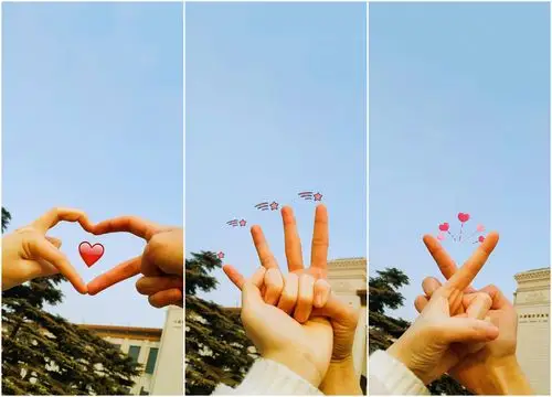 壁纸分享|解锁情侣拍照新手势啦