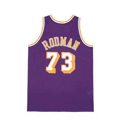 mitchellnessmn98-99年罗德曼湖人sw复古球衣篮球网眼篮球服