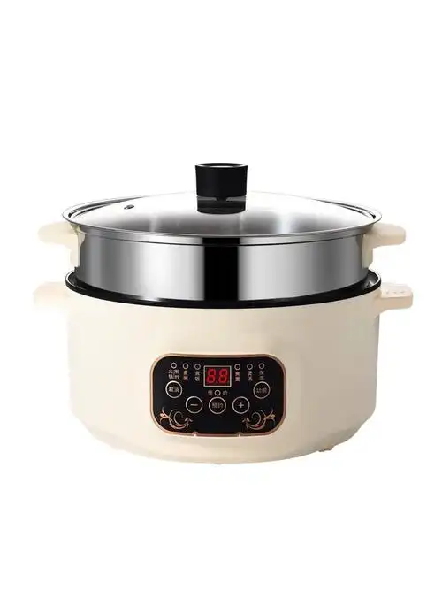 电煮锅多功能家用一体锅电火锅学锅生宿舍煮面小电锅蒸煮电炒菜炒