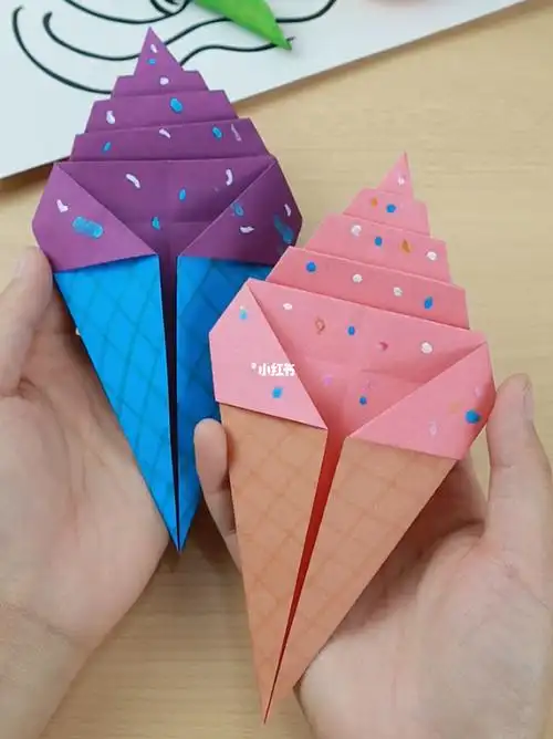 夏天到了教你折清凉的冰激凌