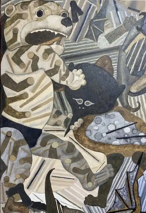 曹力全球抗疫图警世之战创作谈