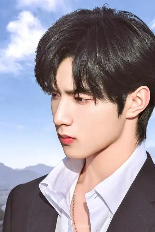 刘耀文黑西装白衬衫