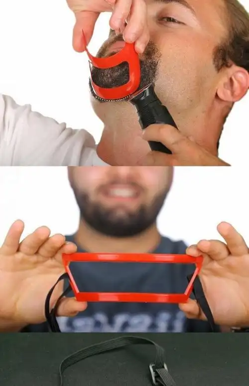 胡子造型器模板发型下巴英国护理第二代工具成型修剪胡子造型器模板潮