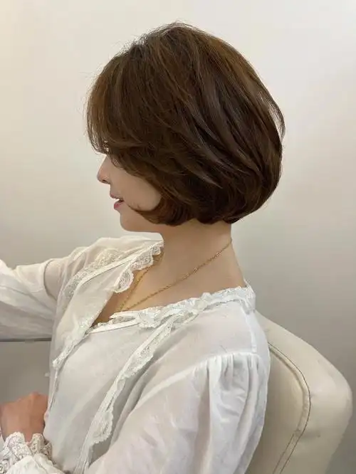 短发烫发锁骨发烫发