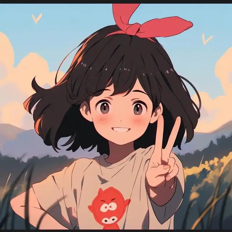 旧漫头像|比耶的女孩运气不会太差