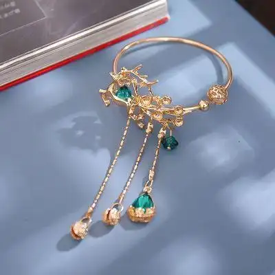 原创夜光手镯遇见神鹿手环瑶瑶公主流苏汉服手饰女可调节古风饰品单只