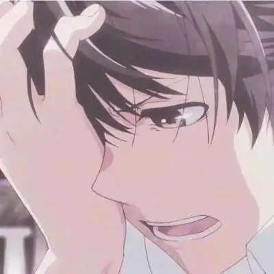 二次元优质男头丧高清绝望的笑着哭的特丧二次元男生图片头像