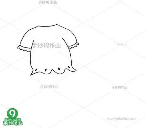 衣服破了简笔画