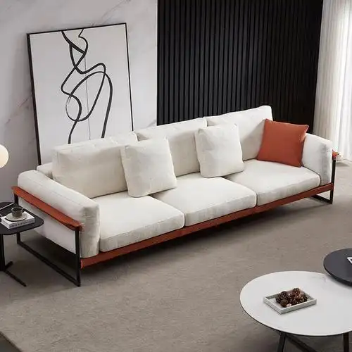 轻奢布艺沙发客厅2021年新款设计师小户型款意式简风布艺沙发