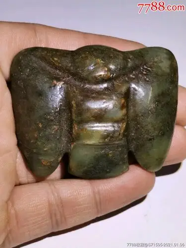 以前收的老红山玉枭,,,,红山文化高古玉器红山玉器