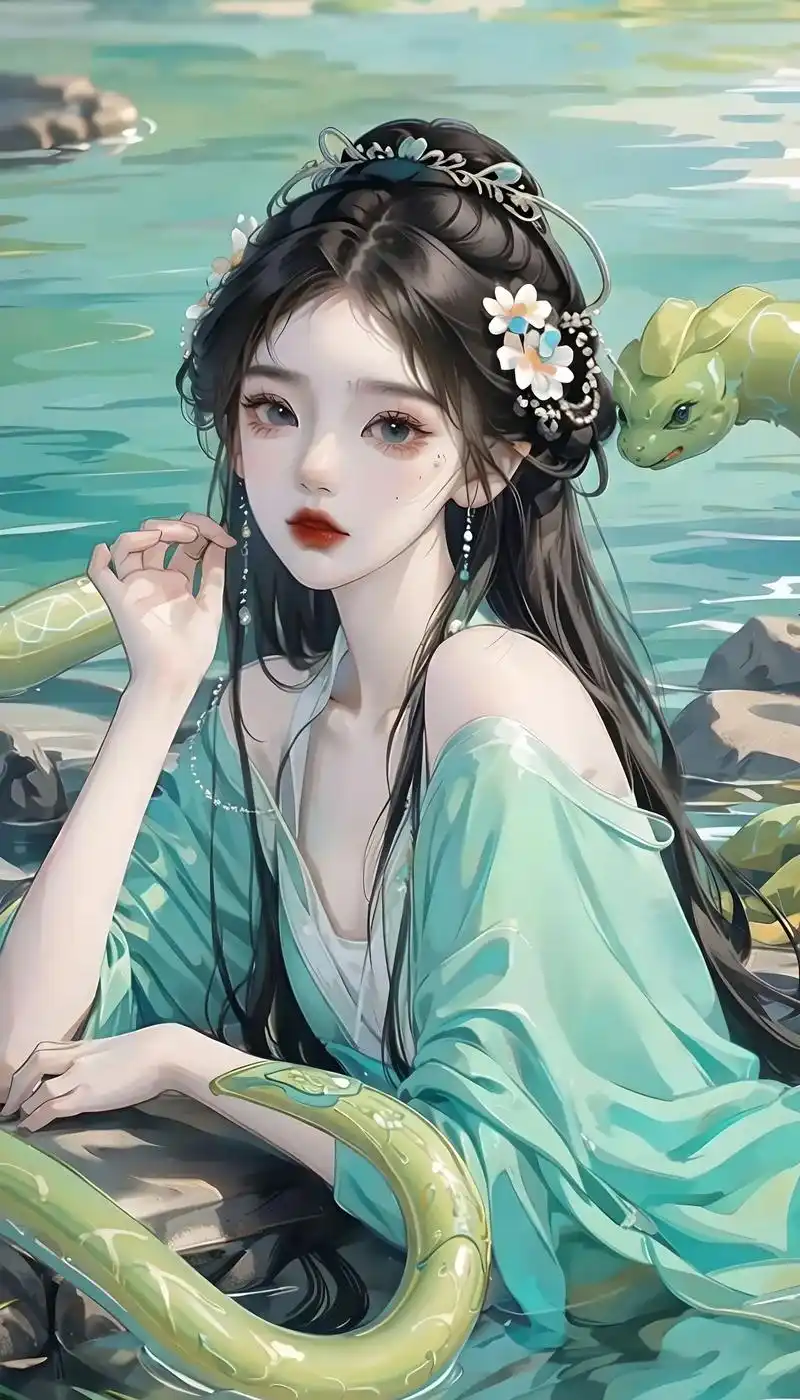 小青蛇奶凶奶凶的,啊呜#图文伙伴计划 #小青蛇儿 #蛇系美人 - 抖音