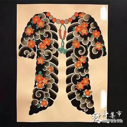 日式开衫纹身日式开衫纹身手稿日式开衫纹身手稿图案