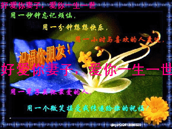 亲爱的妻子我爱你,爱了就是一生一世